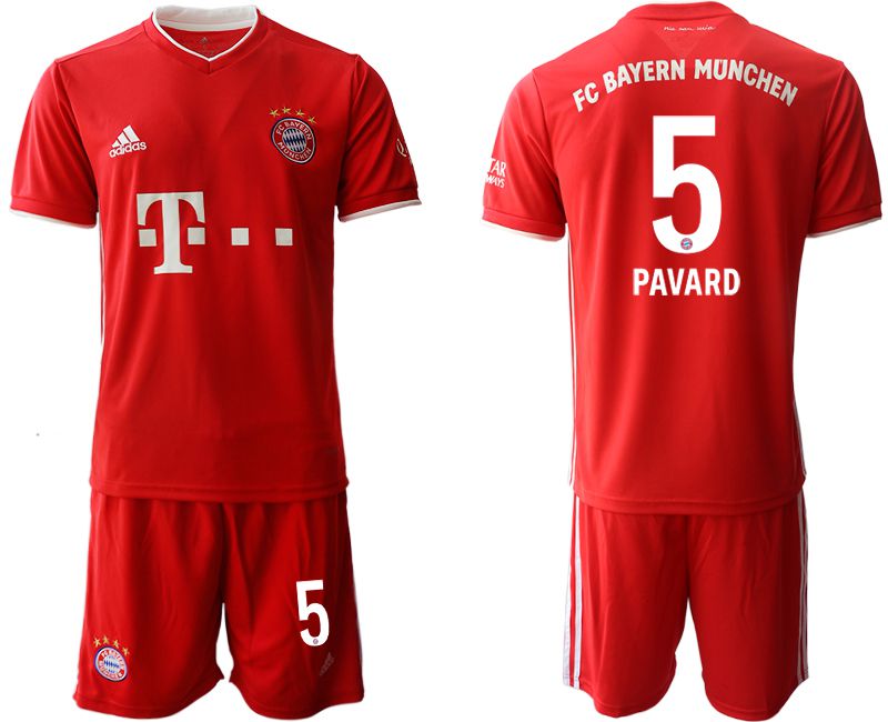Men 2020-2021 club Bayern Munich home #5 red Soccer Jerseys->->Soccer Club Jersey